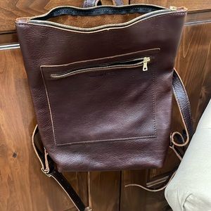 Excellent condition Portland leather large backpack in cold brew